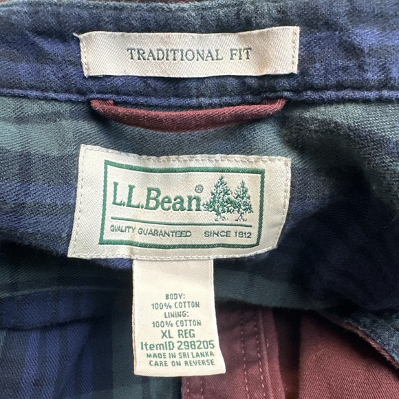 LL Bean Hurricane Shirt Men XL Burgundy Flannel Lined Shacket Outdoor 298205 - Picture 2 of 16